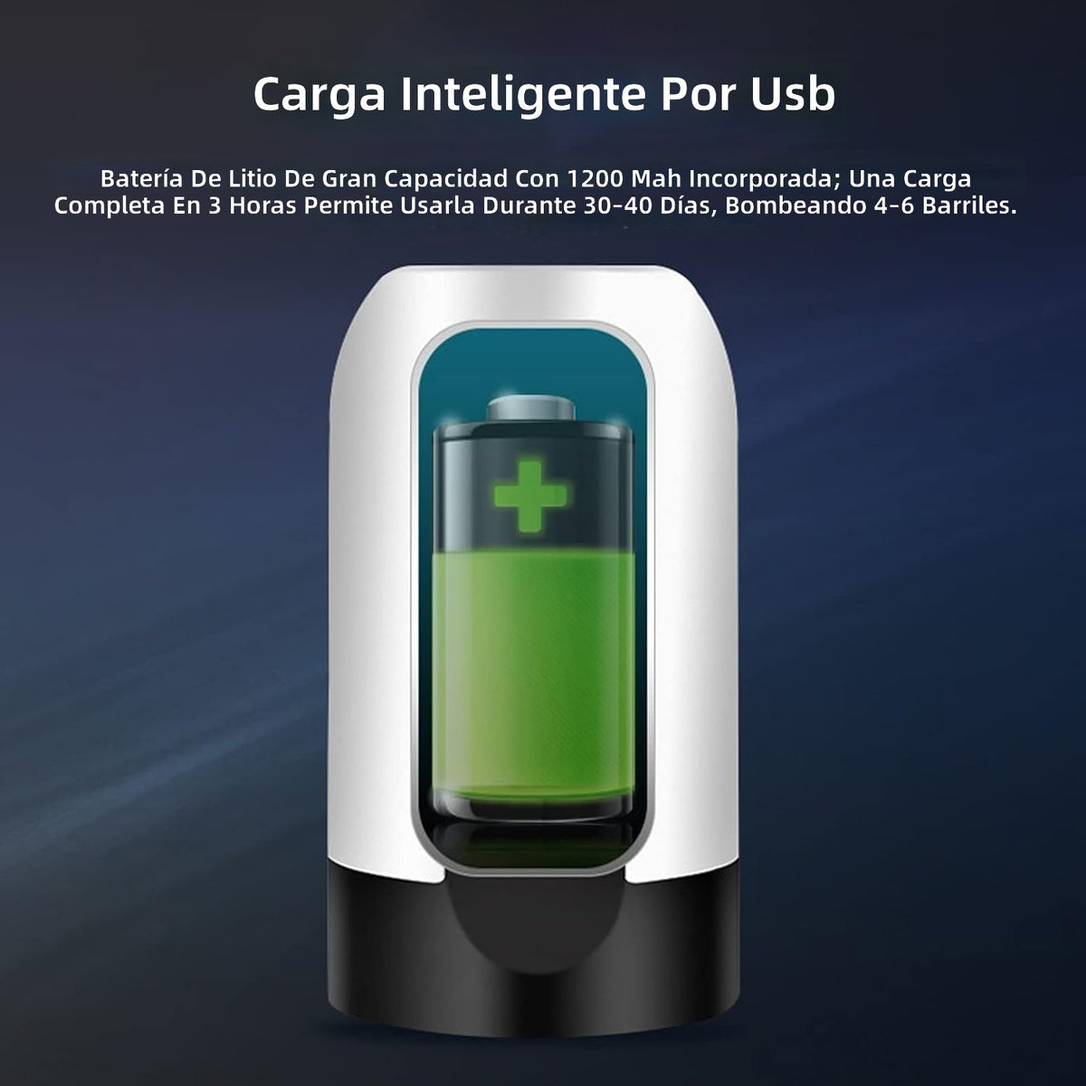 Dispensador de Agua Eléctrico Recargable USB