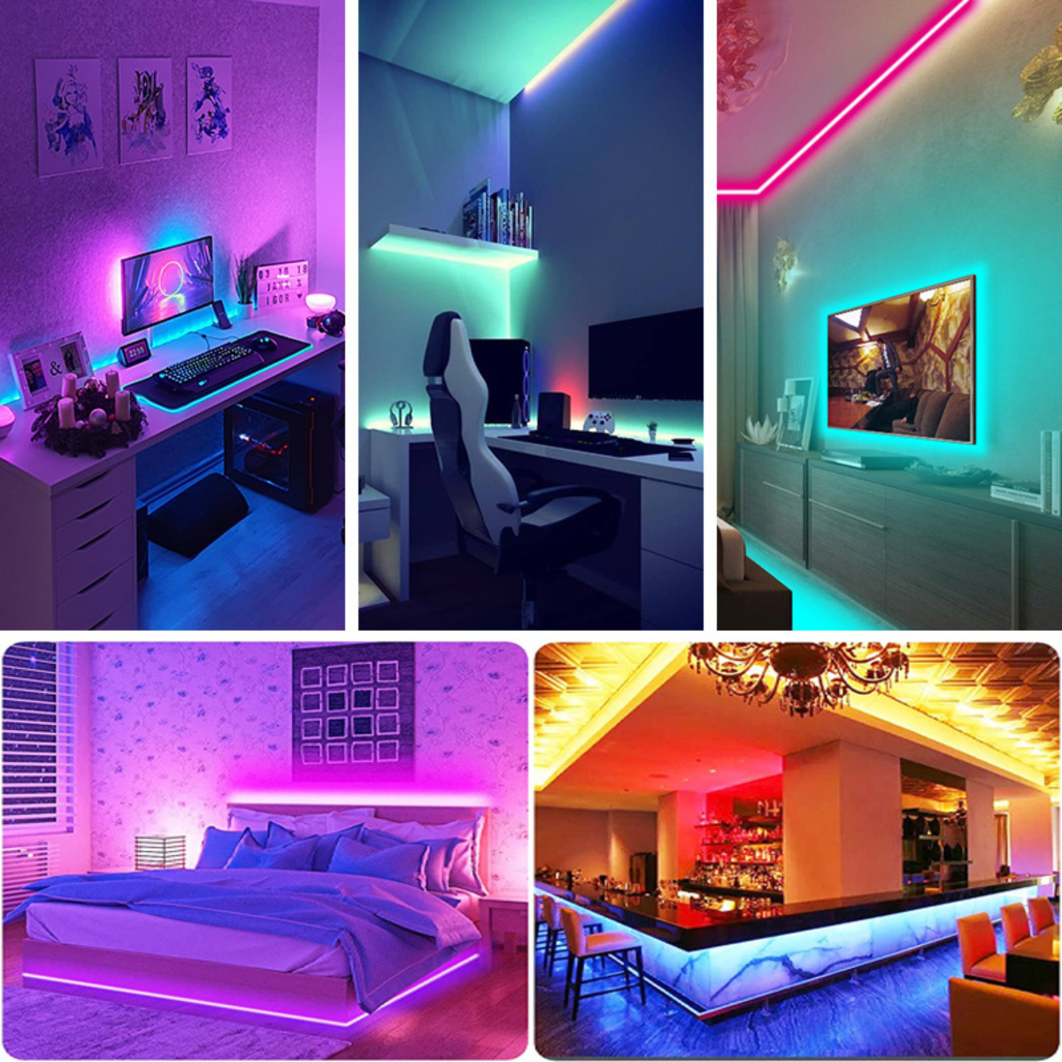 Tira LED WiFi 2M compatible con Alexa