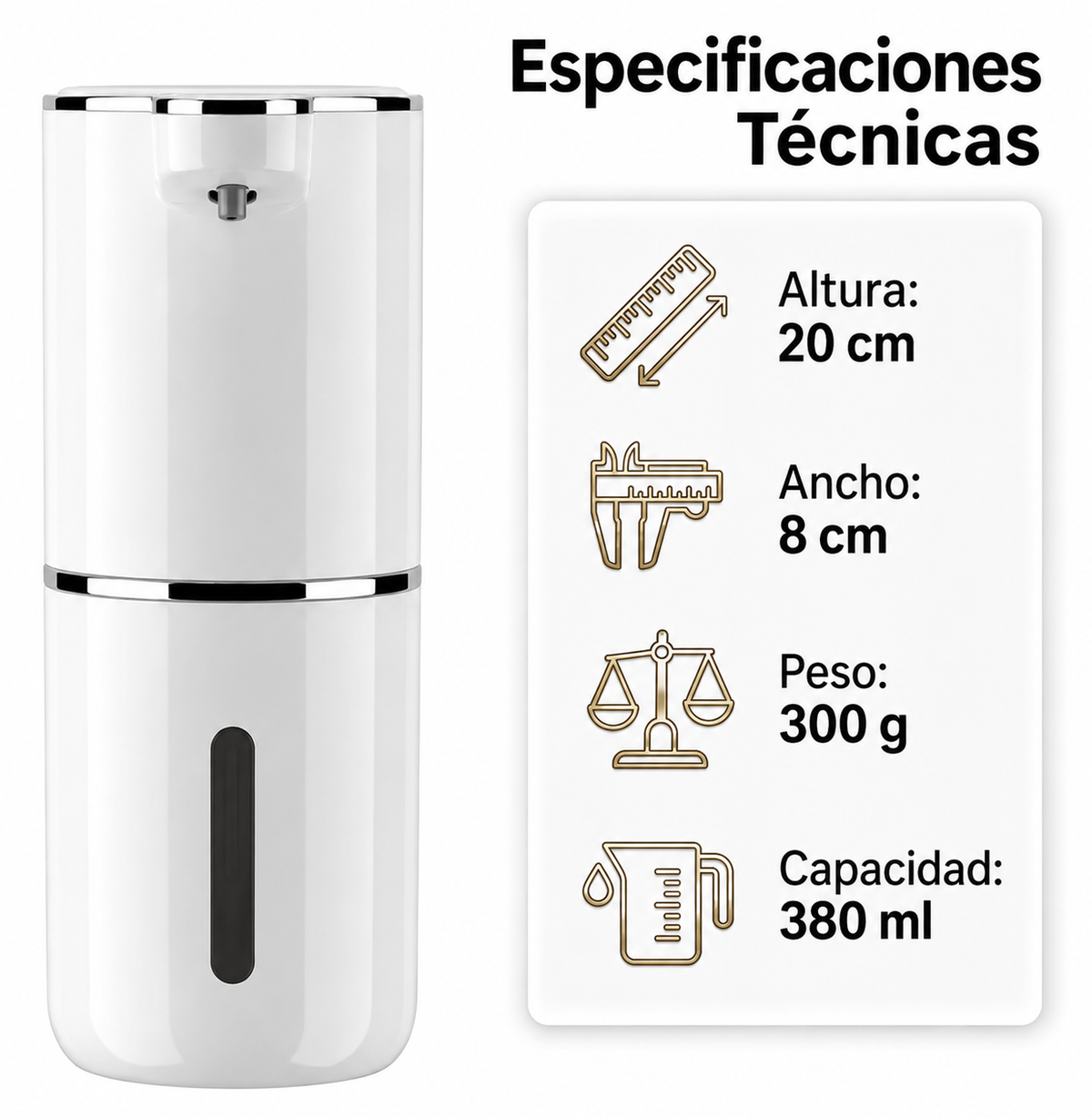 Dispensador De Jabón Recargable USB