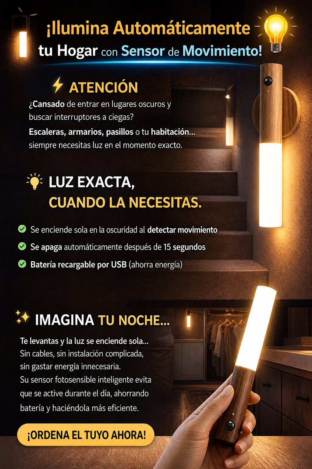 Lámpara con Sensor de Movimiento
