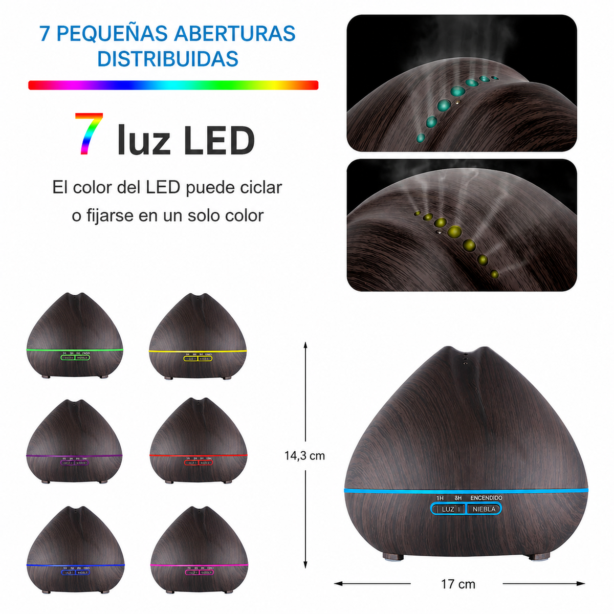 Humidificador y difusor de aromas Volcan