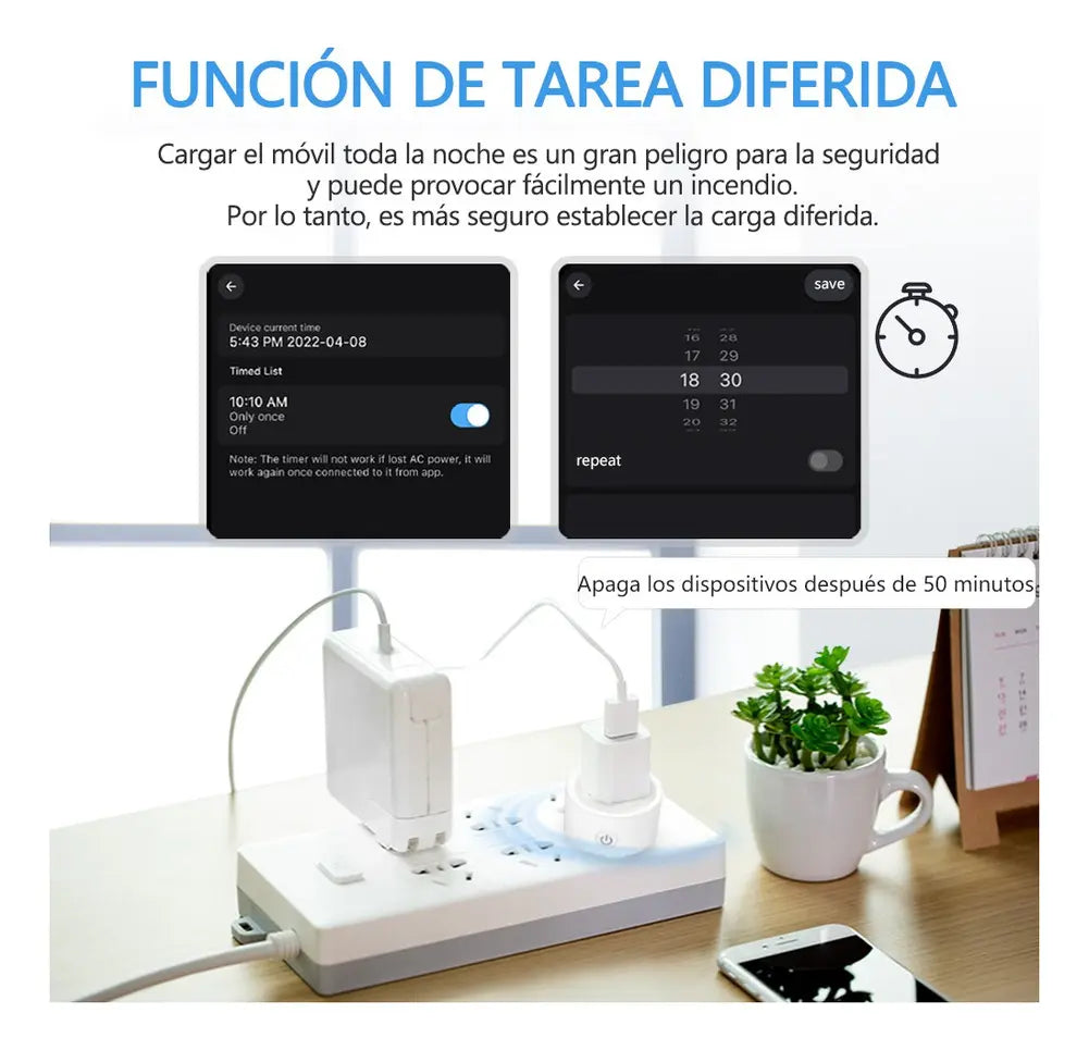 Enchufe WiFi compatible con Alexa