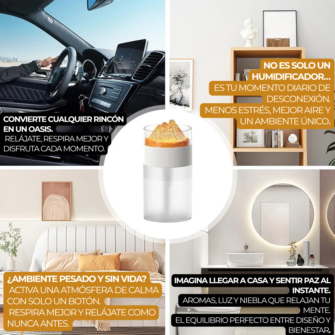 HUMIDIFICADOR VOLCAN AROMATERAPIA