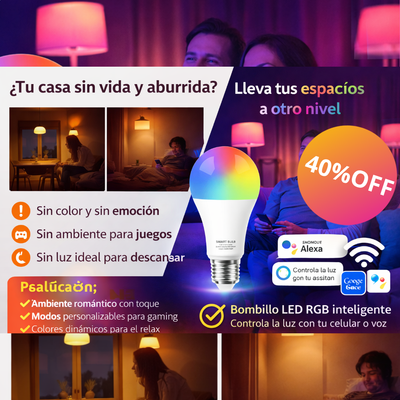 BOMBILLO LED WIFI Compatible con Alexa