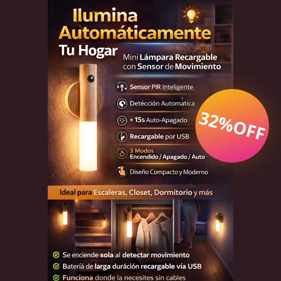 Lámpara con Sensor de Movimiento