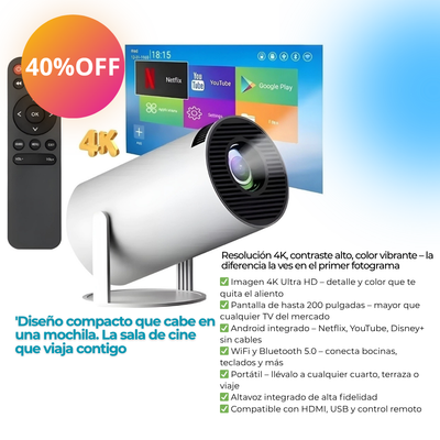 Proyector Smart 4K con Android