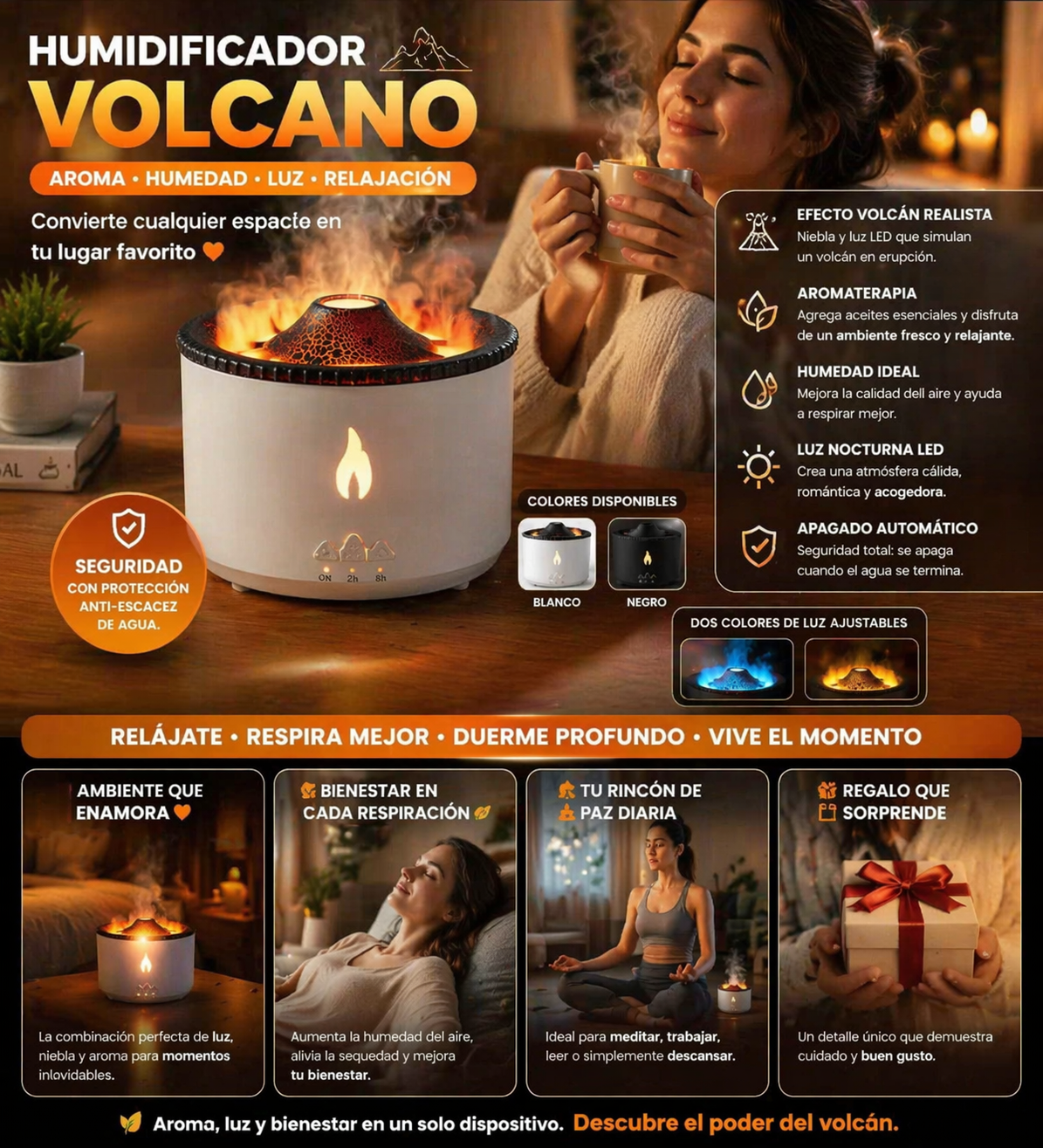 Humidificador de Aroma Volcán